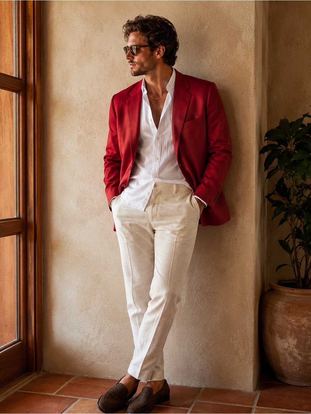 Vintage Dawahares KY Red Suede Blazer Mens Sport Jacket Luxe Western Statement